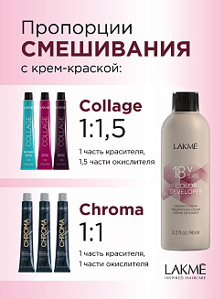 Окислитель кремовый Lakme Color Developer 5.4%(18V), универсальный для всех линеек краски Collage, Chroma, 90мл