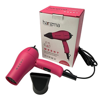 Фен дорожный Harizma Weeny h10217, со складной ручкой, 1000 Вт, длина в корпусе 13 см