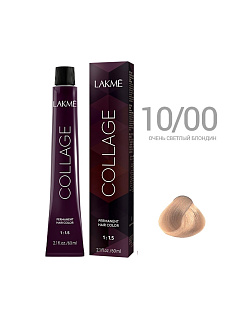 Краска для волос Lakme Collage new 10/00, очень светлый блондин натуральный , 60 мл