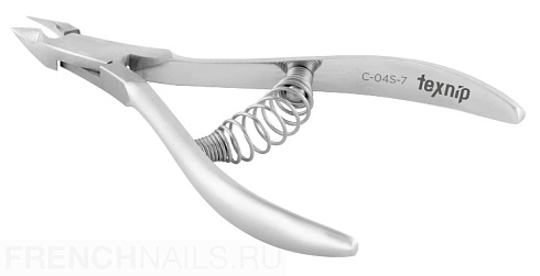 TexNip. Кусачки для кутикулы. Лезвие 7 мм. Спиральная пружина. Ручная заточка