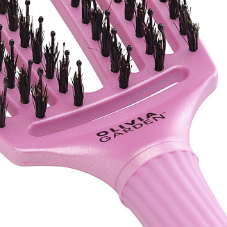 Щетка для волос Olivia Garden Fingerbrush BoarNylon Celestial Pink ID1863