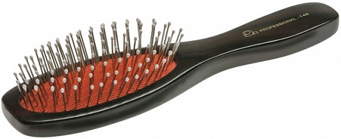 Щетка для волос массажная малая с металлическими шипами EUROSTIL