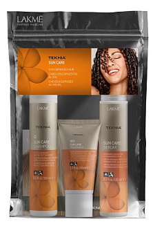 Набор Teknia Sun Care Travel Pack (шампунь 100 мл. + сыворотка 100 мл. + маска 50 мл.), LAKME