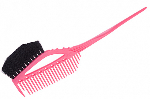 Кисточка для окрашивания с расчёской 640 розовая, Y.S.Park
