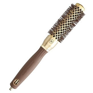 Термобрашинг  керамика + ион Olivia Garden Expert Blowout Shine Wavy Bristles GoldBrown ID2048/OGBNT24, 25 мм