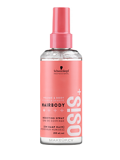 Спрей для укладки волос Schwarzkopf Osis+ Hairbody, с ухаживающими компонентами, легкая фиксация, 200 мл