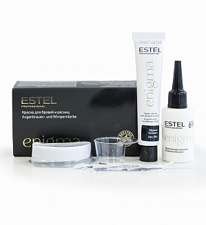 Estel Professional краска для бровей и ресниц enigma тон черный  40 мл