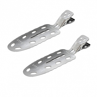 Зажимы для волос Y.S.park No Mark Clip, 2 шт., серебристые, аллюминевые, 70*20 мм