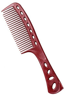Расческа-гребень Y.s.park 601 red, для распределения краски и ухода по волосам, красный, 21 см