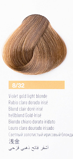 Краска для волос Lakme Chroma 8/32, блондин золотисто-фиолетовый, безаммиачная, перманентная, 60 мл