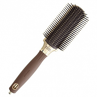 Щётка для укладки волос EXPERT STYLE CONTROL Nylon Bristles GoldBrown 9 рядов, Olivia Garden