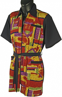 Халат парикм.цветной S