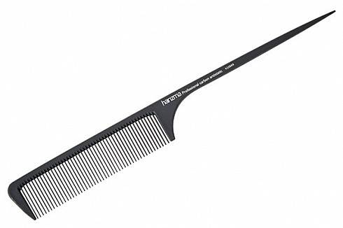 Расческа с хвостиком (карбон) 24 см Harizma