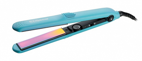 Щипцы-выпрямители Gamma Piu Rainbow 230deg; с радужным антистатическим покрытием, голубые