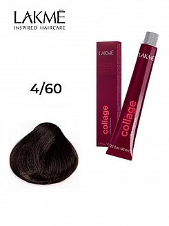 Краска для волос Lakme Collage new 4/60, средний шатен коричневый, 60 мл