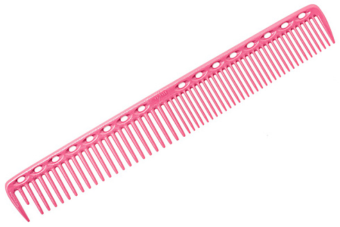 Расчёска для стрижки Y.s.park 337 pink, редкие зубцы, 19 см, розовая