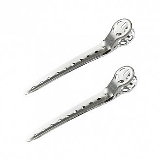 Зажимы для волос Y.S.park Clip L, 2 шт, серебристый,10см, аллюминий