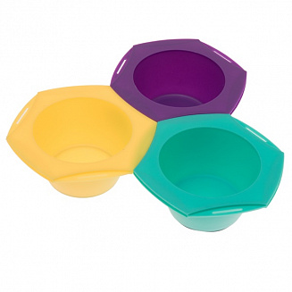 Набор для колориста из 3 цветных мисок Harizma