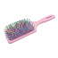 Щетка массажная Harizma Rainbow широкая розовая