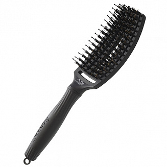 Щетка для волос Olivia Garden  Fingerbrush ID1729, Care Iconic BoarNylon Full, Black, размер- M