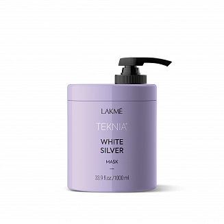 Lakme Тонирующая маска для нейтрализации желтого оттенка волос White Silver 1000мл