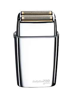 Шейвер  Babyliss Pro 4artists  Foilfx02, Fxfs2E, серебристый, металлический корпус, плавающий двойной бритвенный блок