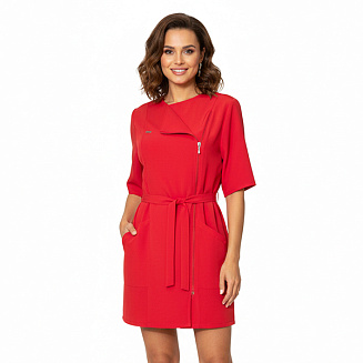 Халат парикмахерский Milan красный XXXL