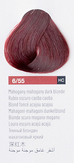 Краска для волос Lakme Chroma 6/55, тёмный блондин махагоновый насыщенный, безаммиачная, перманентная, 60 мл