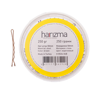 Невидимки Harizma h10535-04B, прямые, коричневые, длина- 50мм, 250г