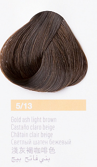 Краска для волос Lakme COLLAGE new 5/13, светлый шатен, крем-гель, без парабенов, 60мл