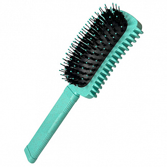 Щетка массажная Combo из экологичного пластика с добавлением соломенного волокна зеленая