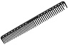 Расчёска для стрижки Y.s.park 333 carbon, черная, карбон, редкозубая, 22.8 см