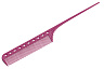 Расчёска с хвостиком Y.s.park 101 pink, розовая, 21.6 см, для выделения прядей, окраски и химической завивки