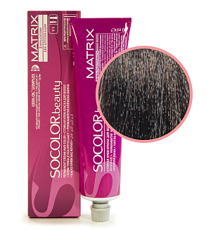 Краска для волос  Matrix Socolor Beauty 5AV, светлый шатен пепельно-перламутровый, перманентная, 90 мл