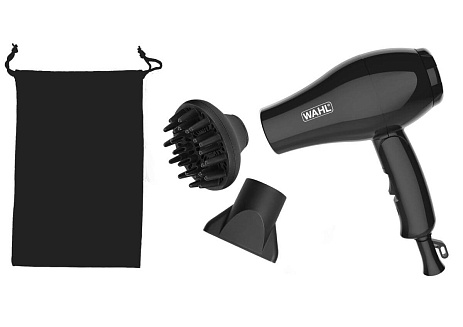 Фен дорожный Wahl 3402-0470 Travel Dryer, черный, складной, мощность- 1000 ВТ