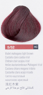 Краска для волос Lakme Chroma 5/52, светлый шатен махагоново-фиолетовый, безаммиачная, перманентная, 60 мл