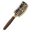 Расчёска- щётка для укладки волос Olivia Garden Expert Care Flex BoarNylon Bristles GoldBrown, ID2071, 24.5*7 см