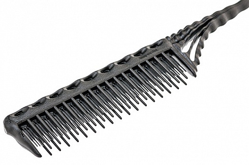 Расчёска для начёса Y.s.park 150 black, 3 ряда зубьев, черная, 22 см, антистатическая