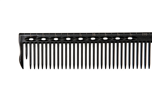 Расческа для стрижки Y.S.park G45 carbon, с линейкой, 22 см, черная