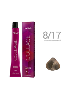 Краска для волос Lakme Collage new 8/17,светлый блондин пепельно-синий, 60 мл