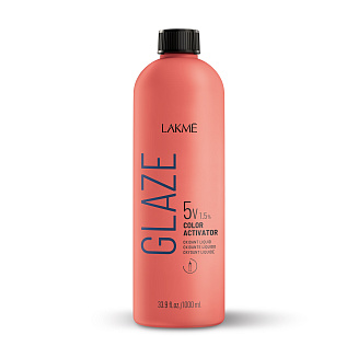 Окислитель Lakme Glaze 1,5% (5V), жидкий, 1000 мл, только для активации красителя Glaze