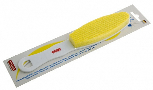 Терка для ног двусторонняя TITANIA yellow