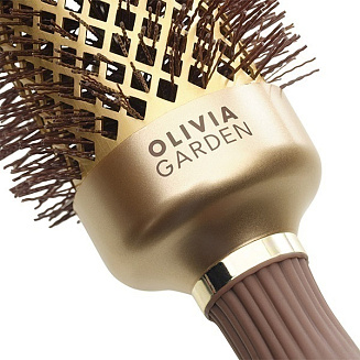 Термобрашинг для укладки волос керамический + ион Термобрашинг EXPERT BLOWOUT SHINE Wavy Bristles GoldBrown 45 мм