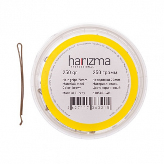 Невидимки 70 мм прямые с укороченной верхней частью 250 гр коричневые Harizma