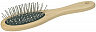 Щетка для волос деревянная с металом малая TITANIA