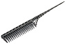Расчёска для начёса Y.s.park 150 black, 3 ряда зубьев, черная, 22 см, антистатическая