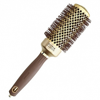 Термобрашинг для укладки волос керамический + ион Термобрашинг EXPERT BLOWOUT SHINE Wavy Bristles GoldBrown 45 мм