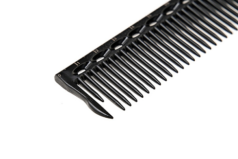 Расческа для стрижки Y.S.park G45 carbon, с линейкой, 22 см, черная