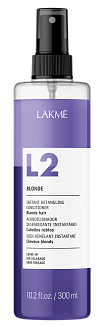 Кондиционер двухфазный Lakme L2 Blond, арт. 45542, для экспресс-ухода за светлыми волосами, 300 мл
