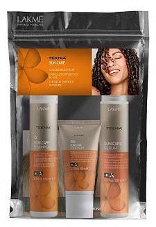 Набор Teknia Sun Care Travel Pack (шампунь 100 мл. + сыворотка 100 мл. + маска 50 мл.), LAKME